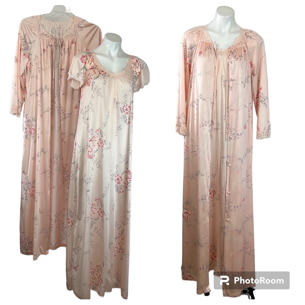 Vintage Jcpenney Nightgown And Robe Set Gem